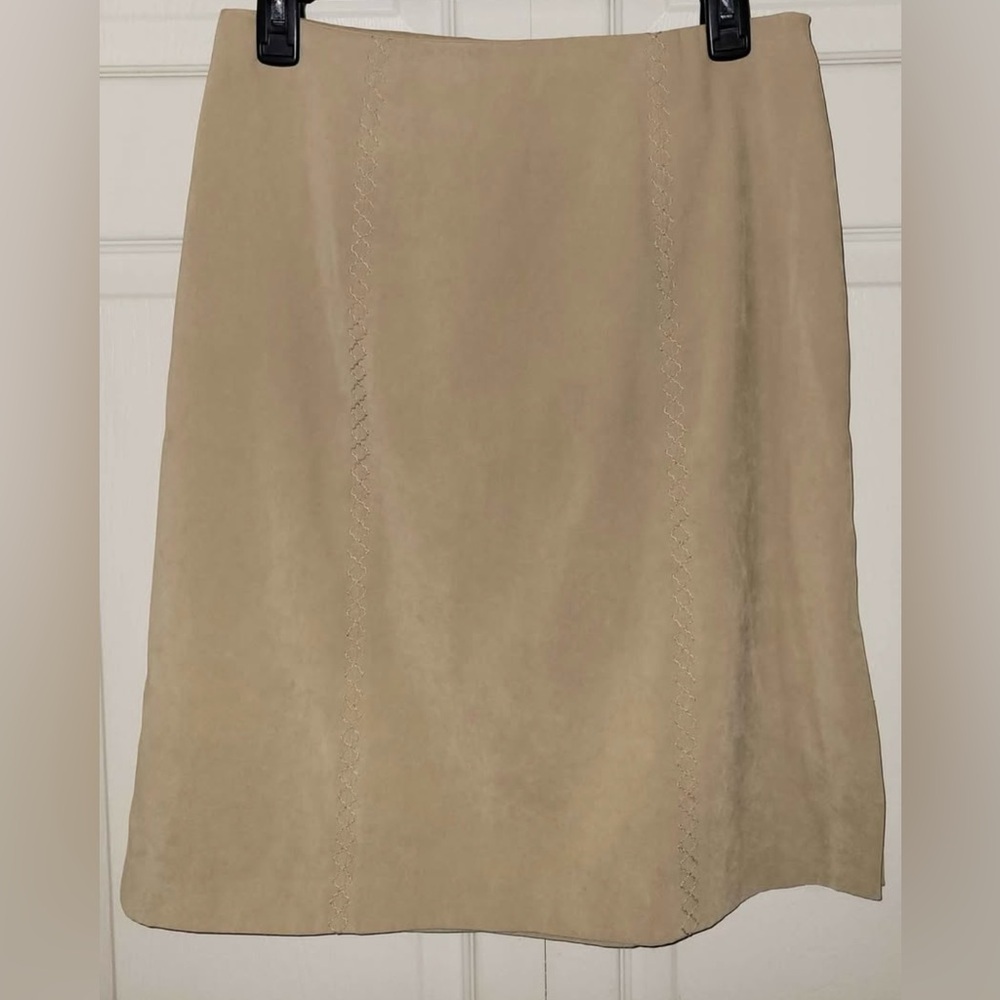 Talbots Classic Beige Midi Skirt